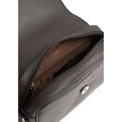Sac reporter Cuir CONFORT Marron foncé Joy