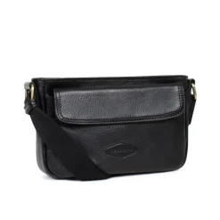 Sac reporter Cuir STUART Noir Mila
