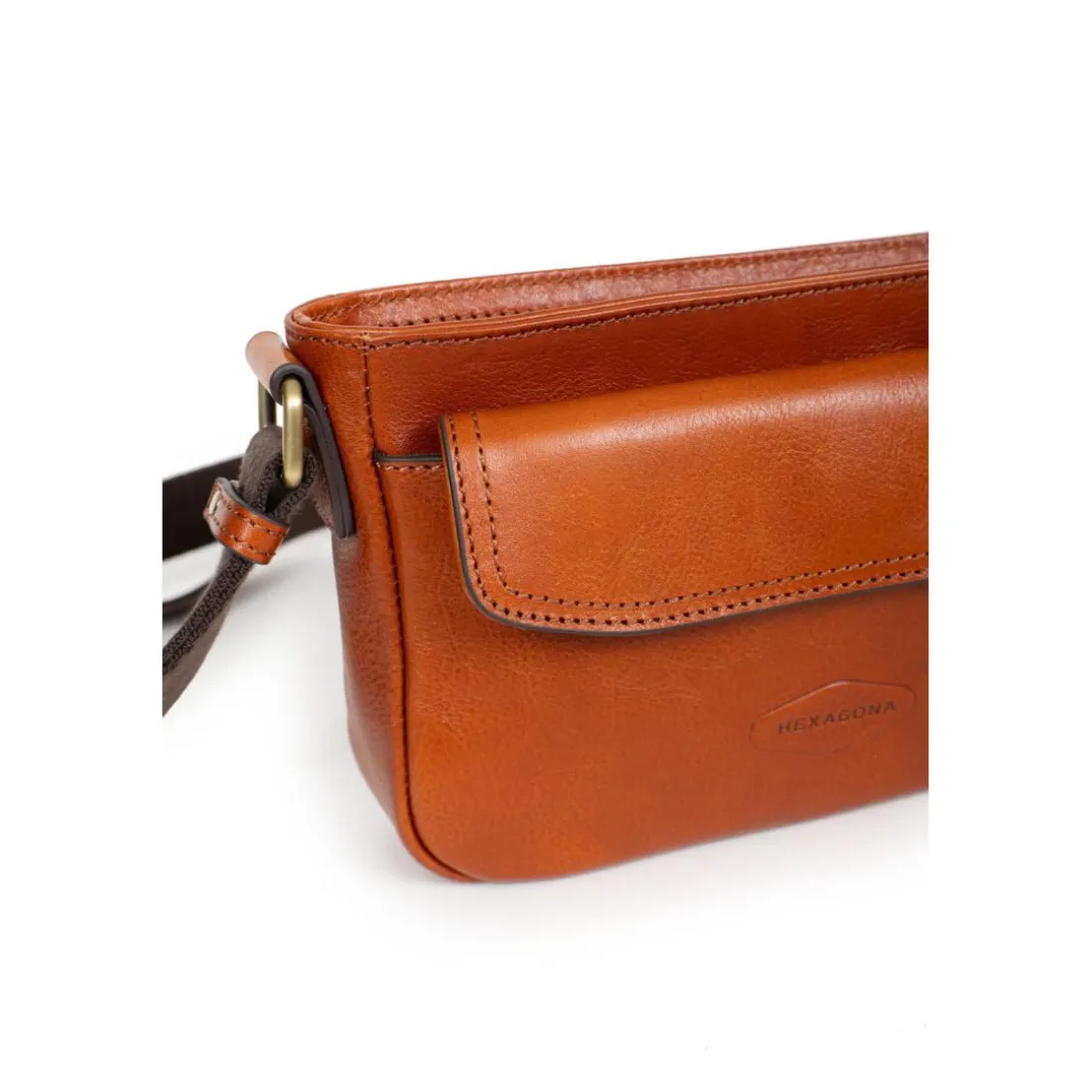 Sac reporter Cuir STUART Cognac Dee