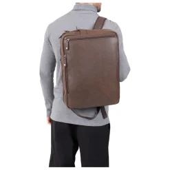 Sac transformable 15'' & A4 Cuir INSTINCT Marron