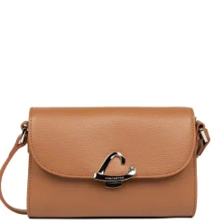 Sac trotteur A rabat avec fermoir S Sierra philos camel en cuir