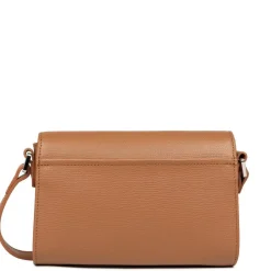Sac trotteur A rabat avec fermoir S Sierra philos camel en cuir