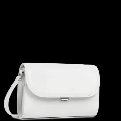 Sac trotteur A rabat avec fermoir S Suave Even Gris clair en cuir