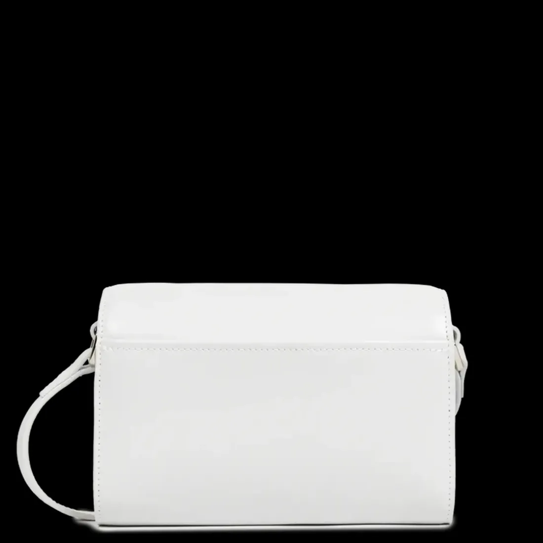 Sac trotteur A rabat avec fermoir S Suave Even Gris clair en cuir