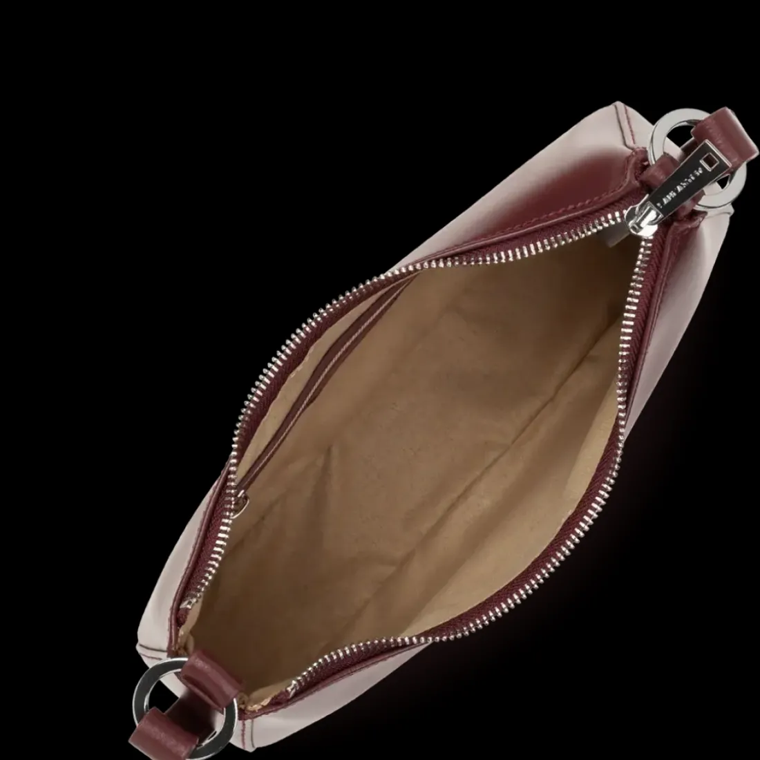 Sac trotteur bordeaux en cuir