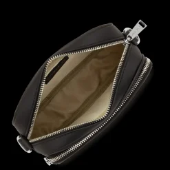 Sac trotteur Zippé Donna Ama noir en cuir