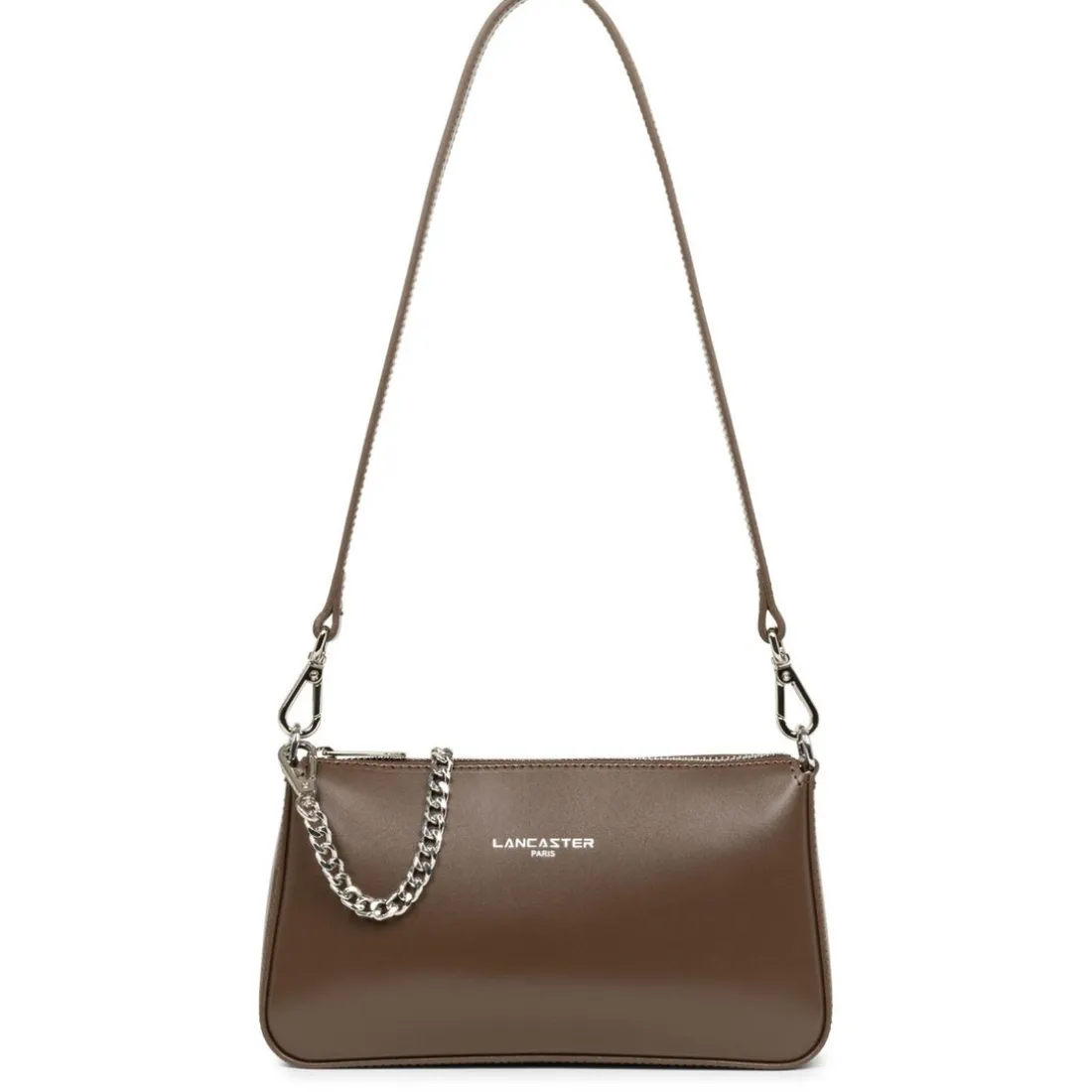 Sac trotteur Zippée Suave Even marron en cuir