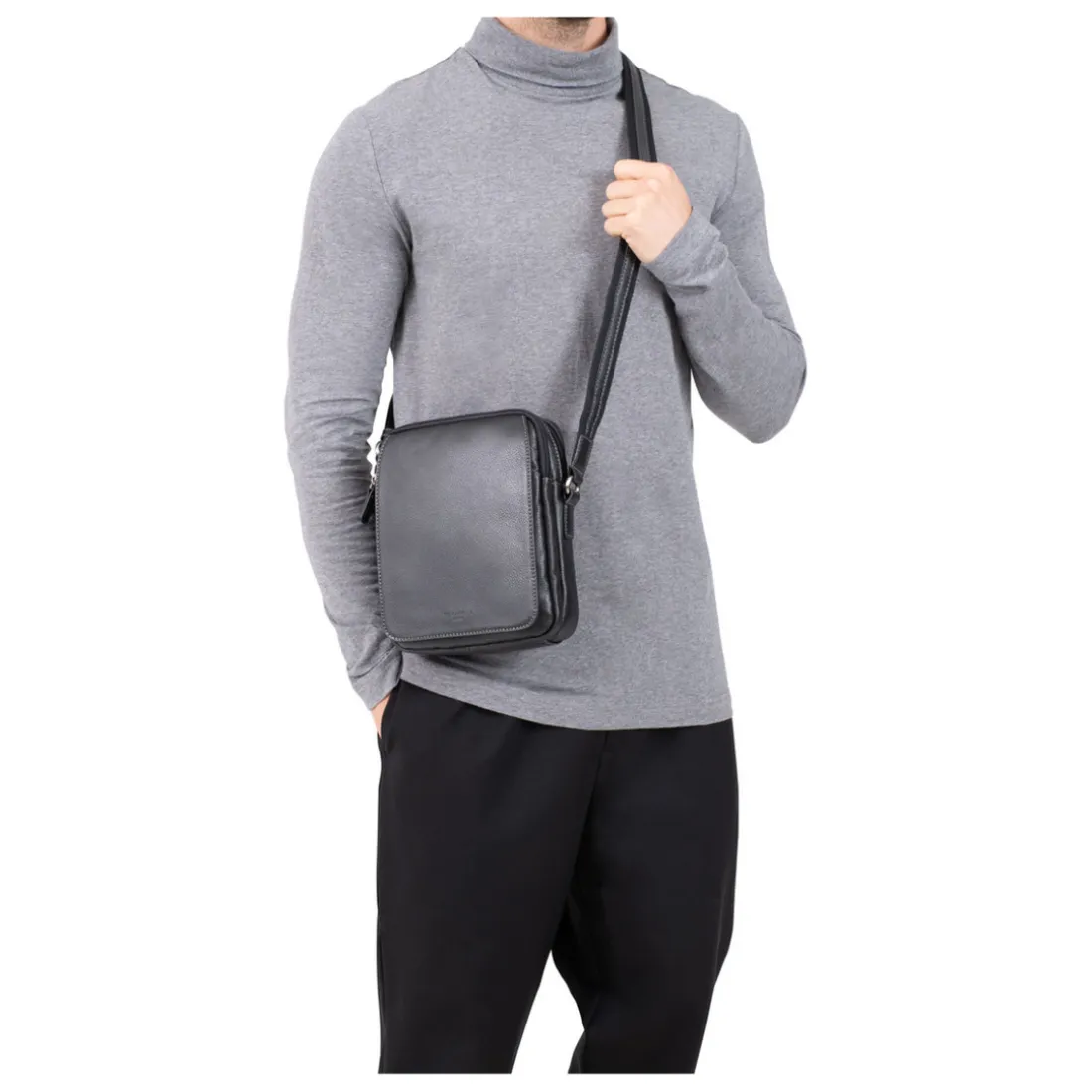 Sacoche Cuir CONFORT Marine Milo