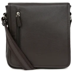 Sacoche Cuir CONFORT Marron foncé Zeke