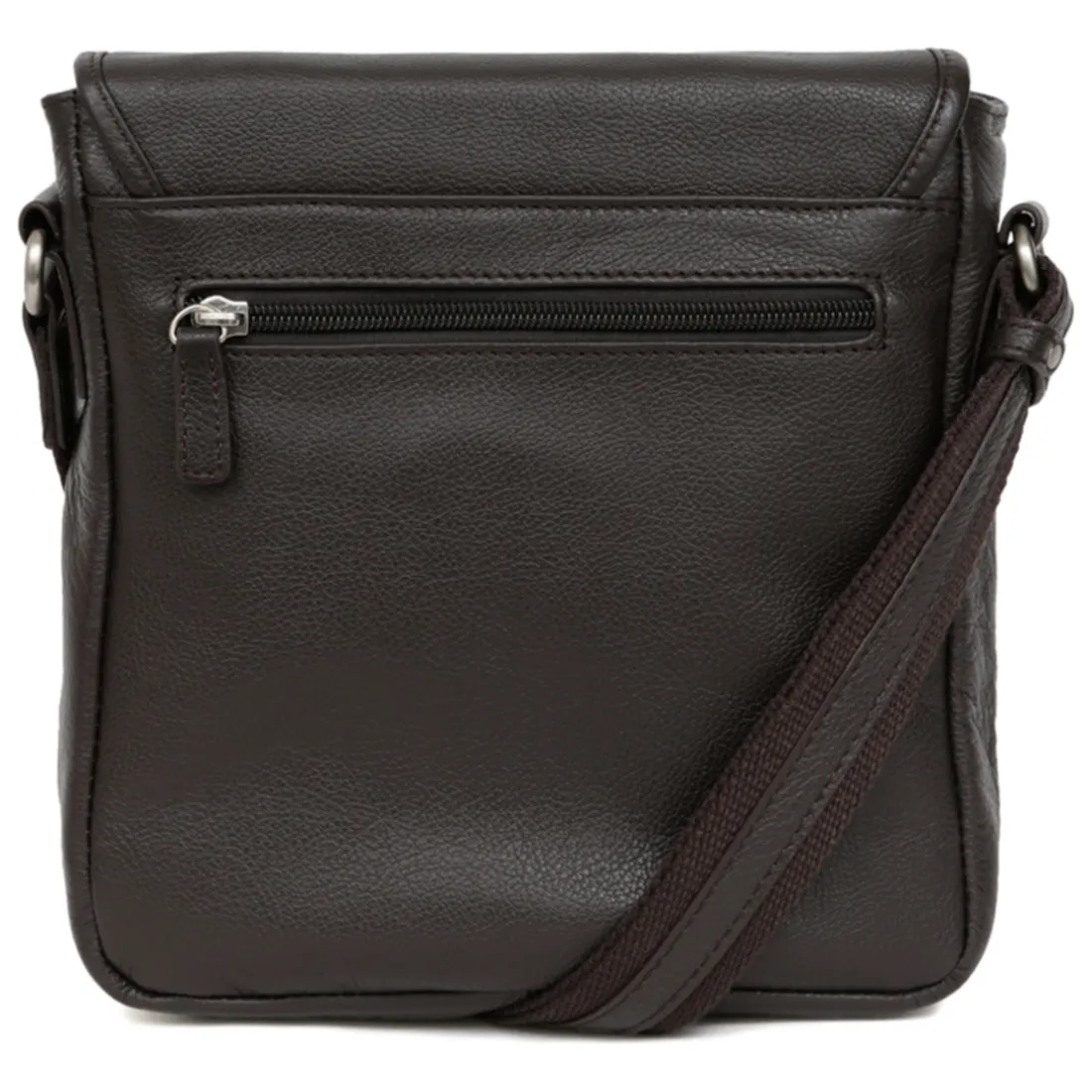 Sacoche Cuir CONFORT Marron foncé Zeke