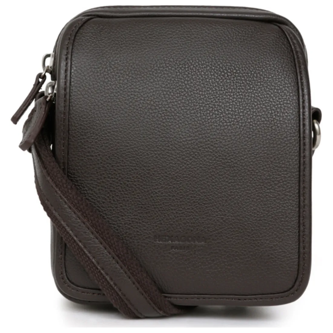 Sacoche Cuir CONFORT Marron foncé Leo