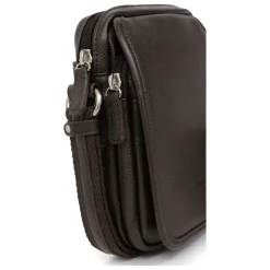 Sacoche Cuir CONFORT Marron foncé Leo