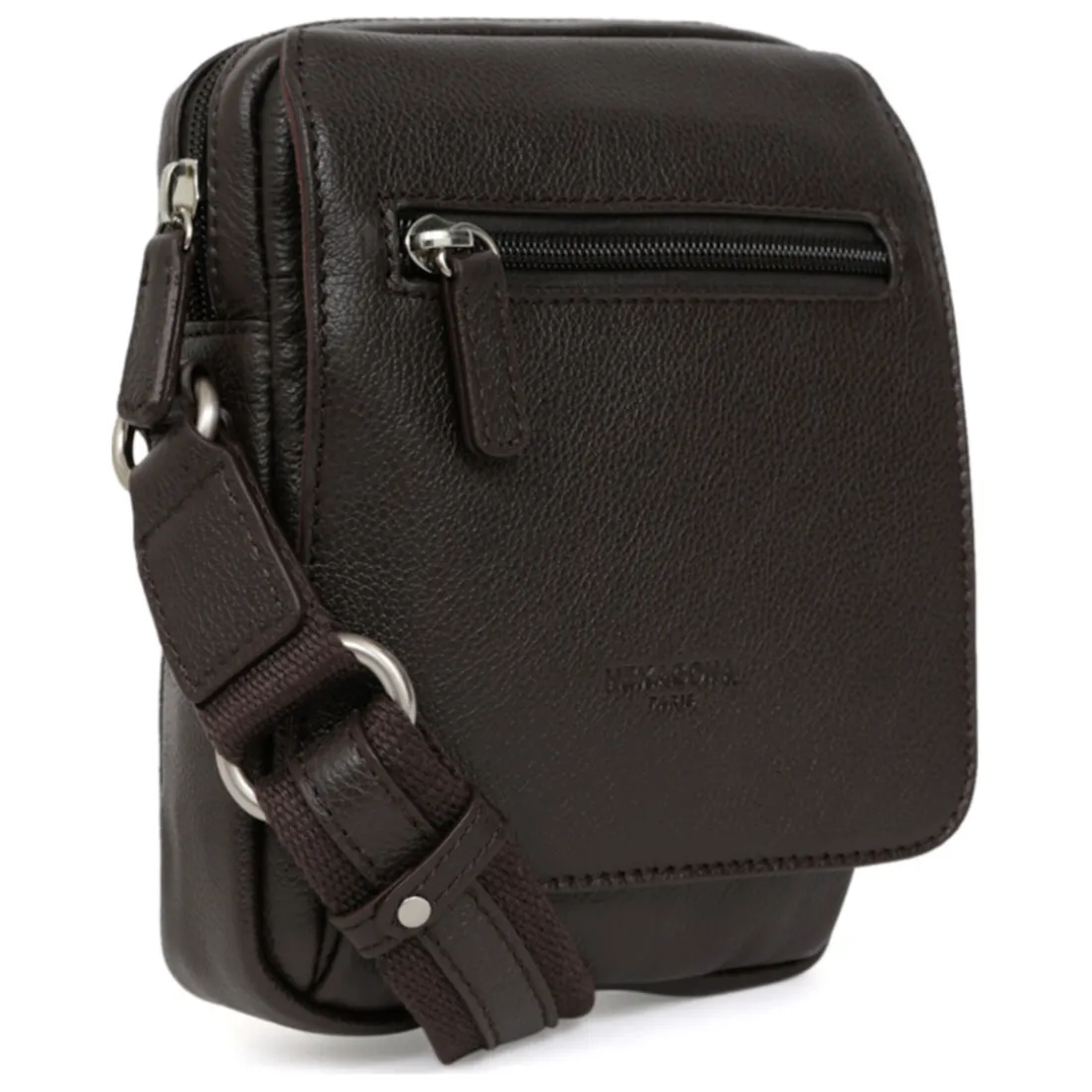 Sacoche Cuir CONFORT Marron foncé Quip