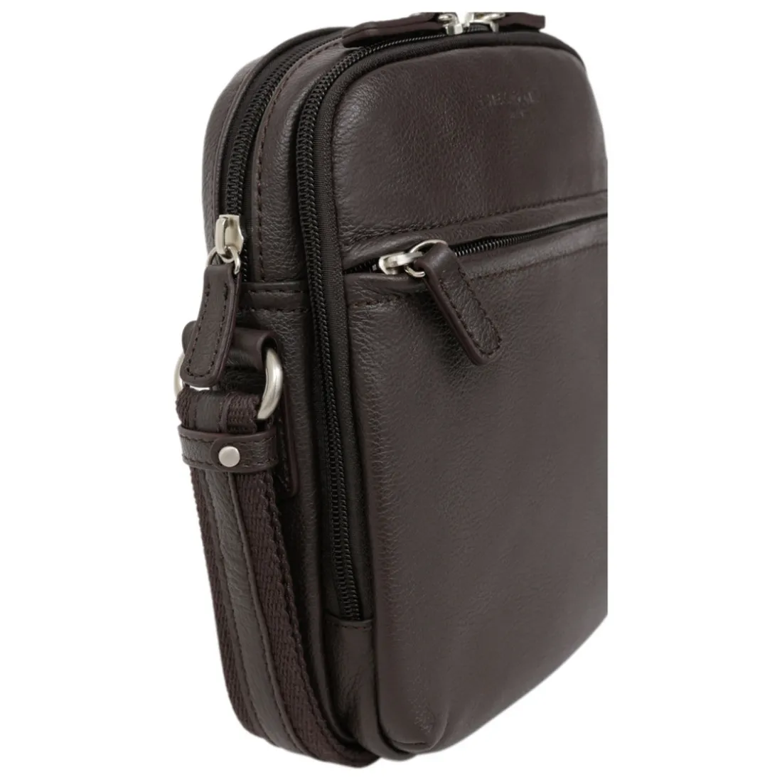 Sacoche Cuir CONFORT Marron foncé Nate