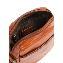 Sacoche Cuir STUART Cognac Ora