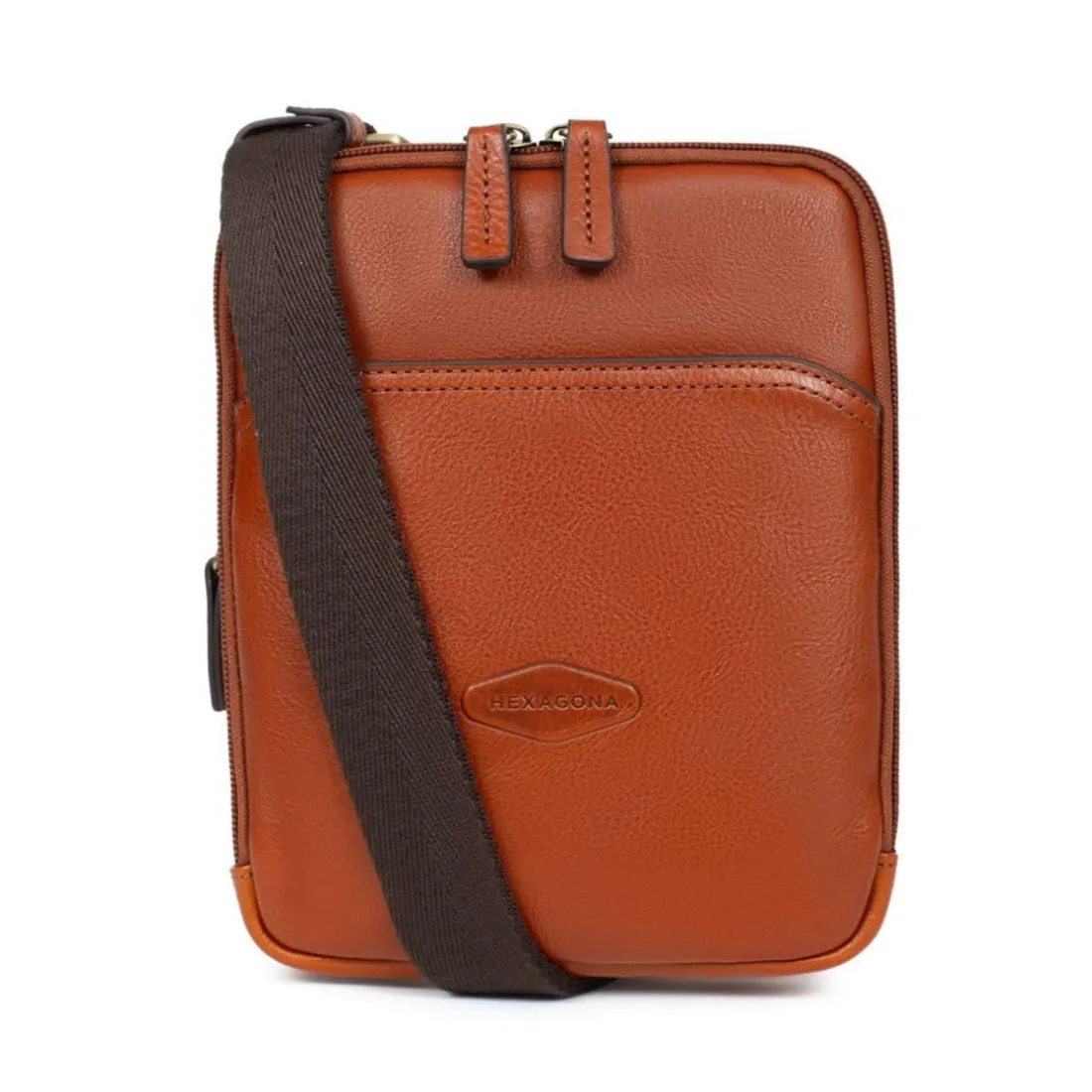 Sacoche Cuir STUART Cognac Adele