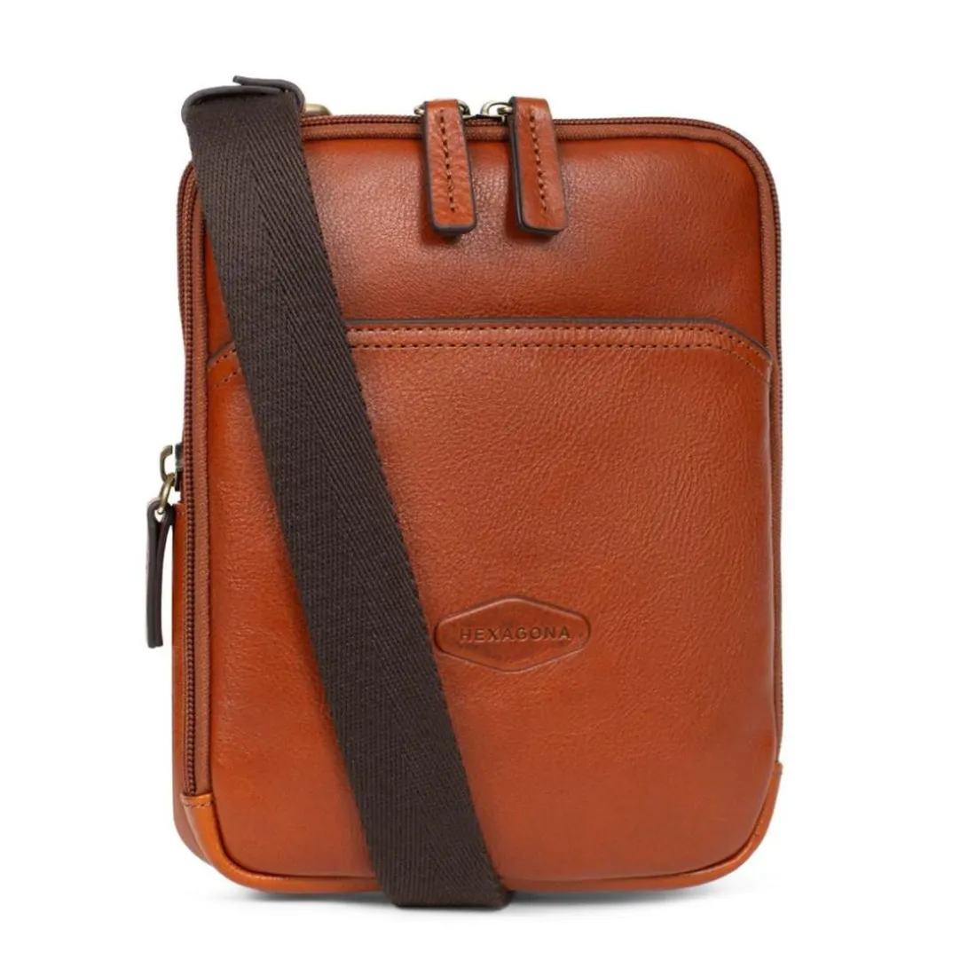 Sacoche Cuir STUART Cognac Adele