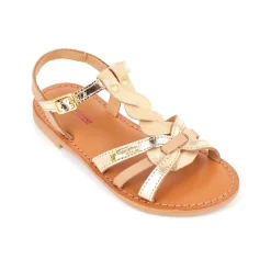 Sandale Enfant Badami Beige/Or - Les Tropéziennes en cuir