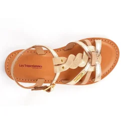 Sandale Enfant Badami Beige/Or - Les Tropéziennes en cuir