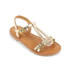 Sandale Enfant Badou Or - Les Tropéziennes en cuir