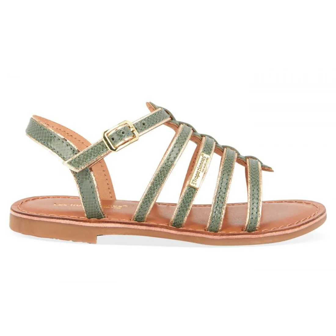 Sandale enfant MONZAR vert en cuir