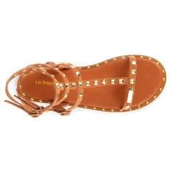 Sandale Femme Coralie Tan - Les Tropéziennes marron en cuir