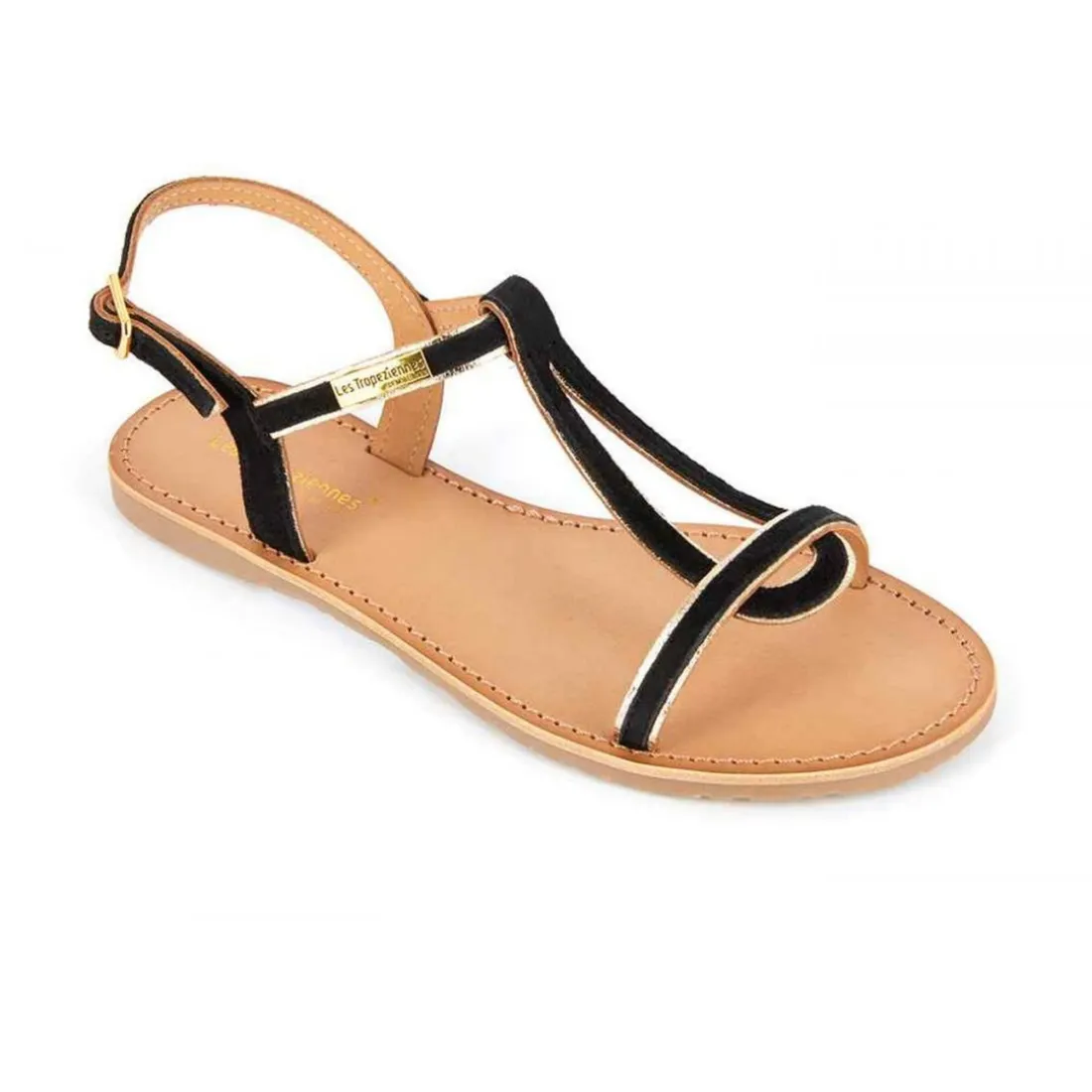 Sandale femme HABUC Noir en cuir