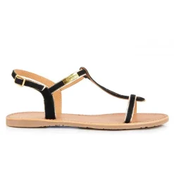 Sandale femme HABUC Noir en cuir