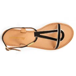 Sandale femme HABUC Noir en cuir