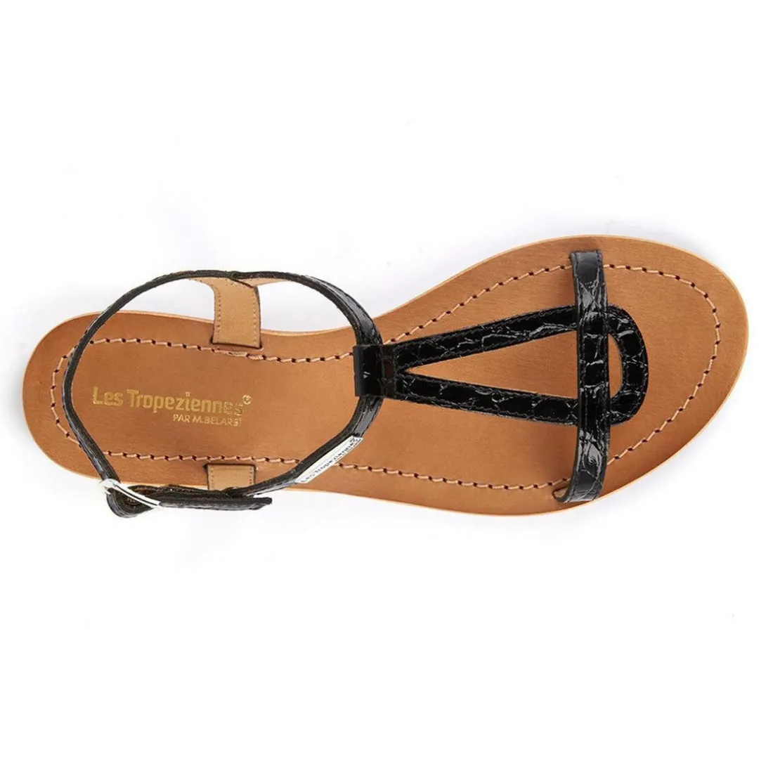 Sandale Femme Hacroc Noir - Les Tropéziennes en cuir