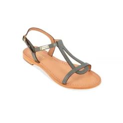 Sandale femme HAMESS Vert en cuir