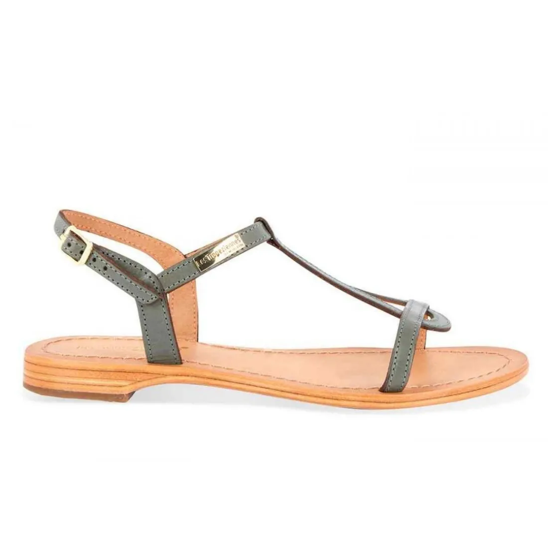 Sandale femme HAMESS Vert en cuir