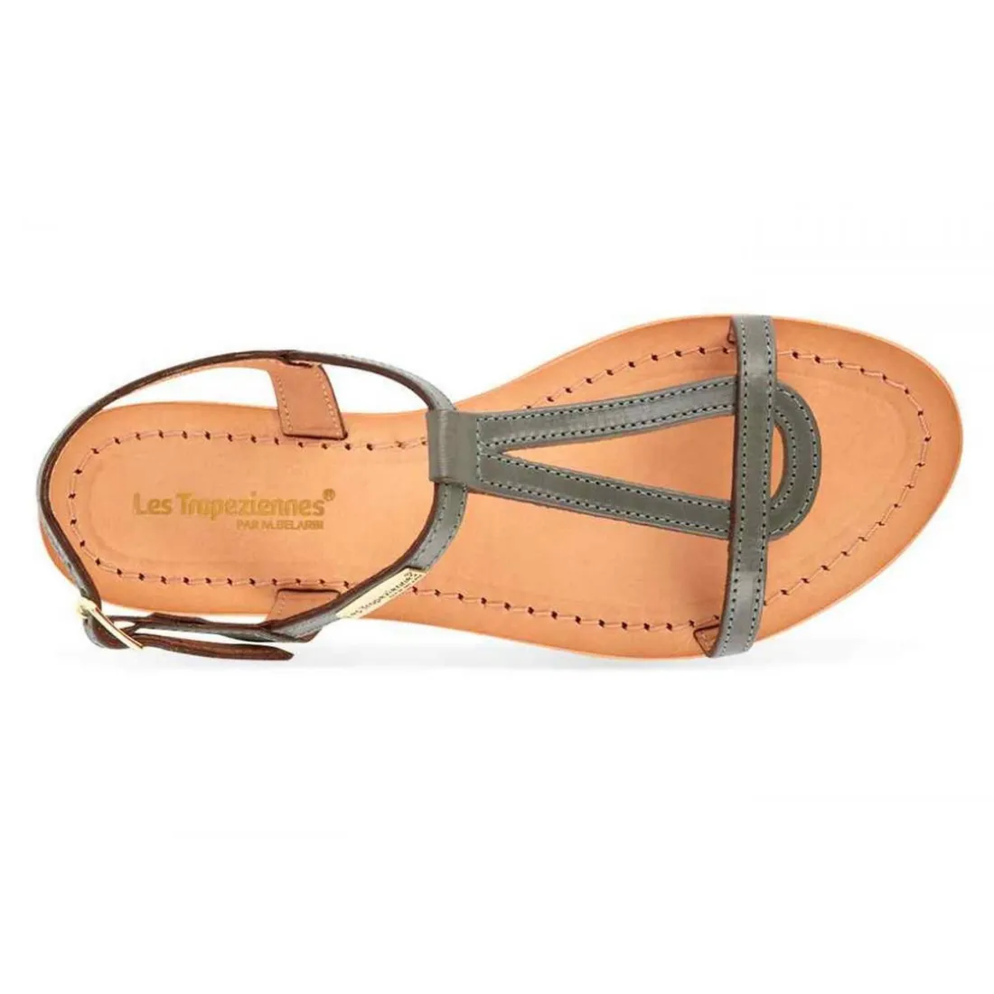 Sandale femme HAMESS Vert en cuir