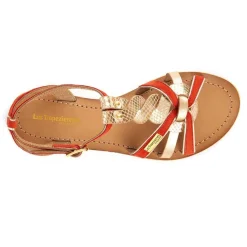 Sandale Femme Hamuc Corail - Les Tropéziennes en cuir