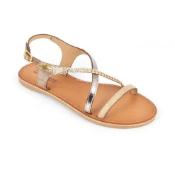 Sandale femme HANANO Doré en cuir