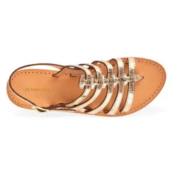 Sandale femme HERISSON Doré en cuir