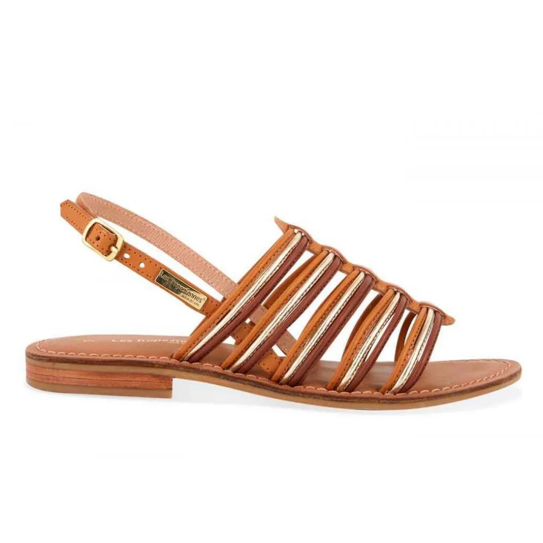 Sandale femme IDAYA Miel en cuir