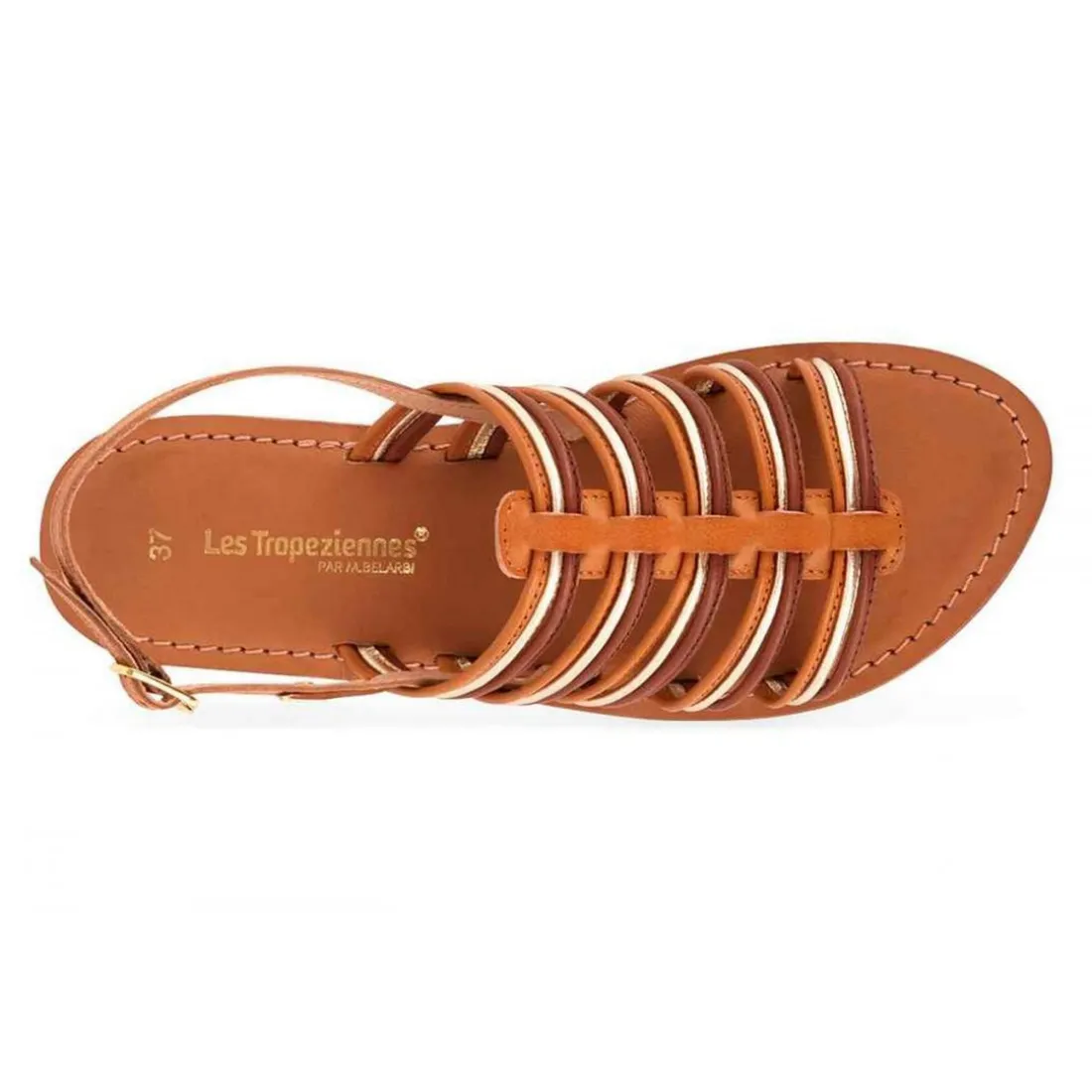 Sandale femme IDAYA Miel en cuir