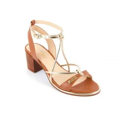 Sandale femme LILON Marron en cuir