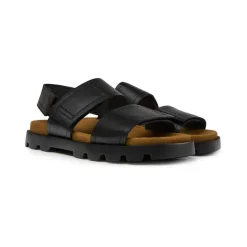 Sandales à Brides Brutus noir en cuir