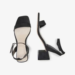 Sandales à talons Haut Bout carré noir