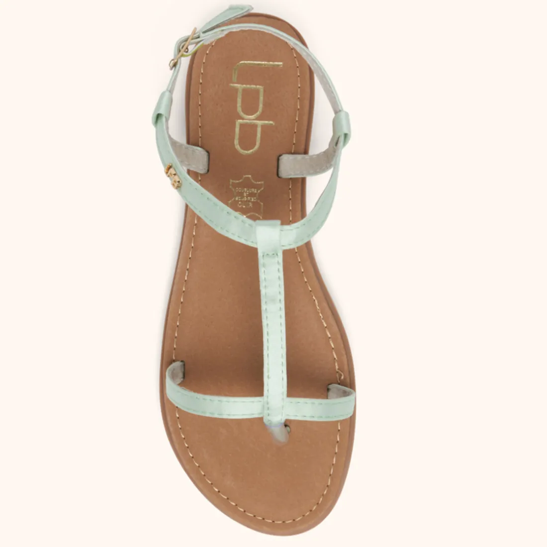 Sandales BULLE Vert d'eau satin