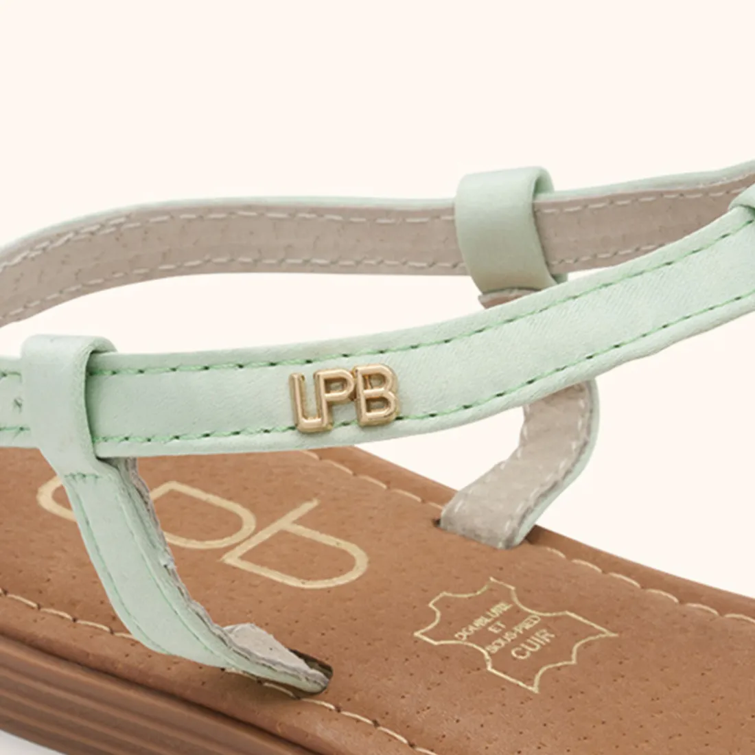 Sandales BULLE Vert d'eau satin