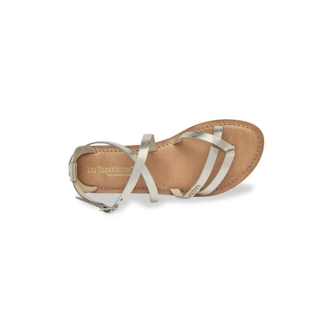 Sandales DAROZ or en cuir