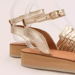 Sandales femme LOMA champagne en cuir