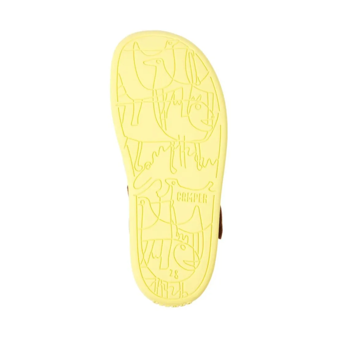 Sandales fermées enfant Bicho Kids marron clair en cuir