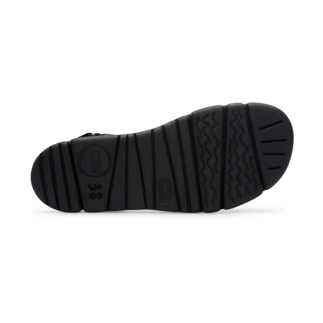 Sandales Oruga noir en cuir
