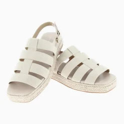 Sandales plateformes à brides Femme - Beige