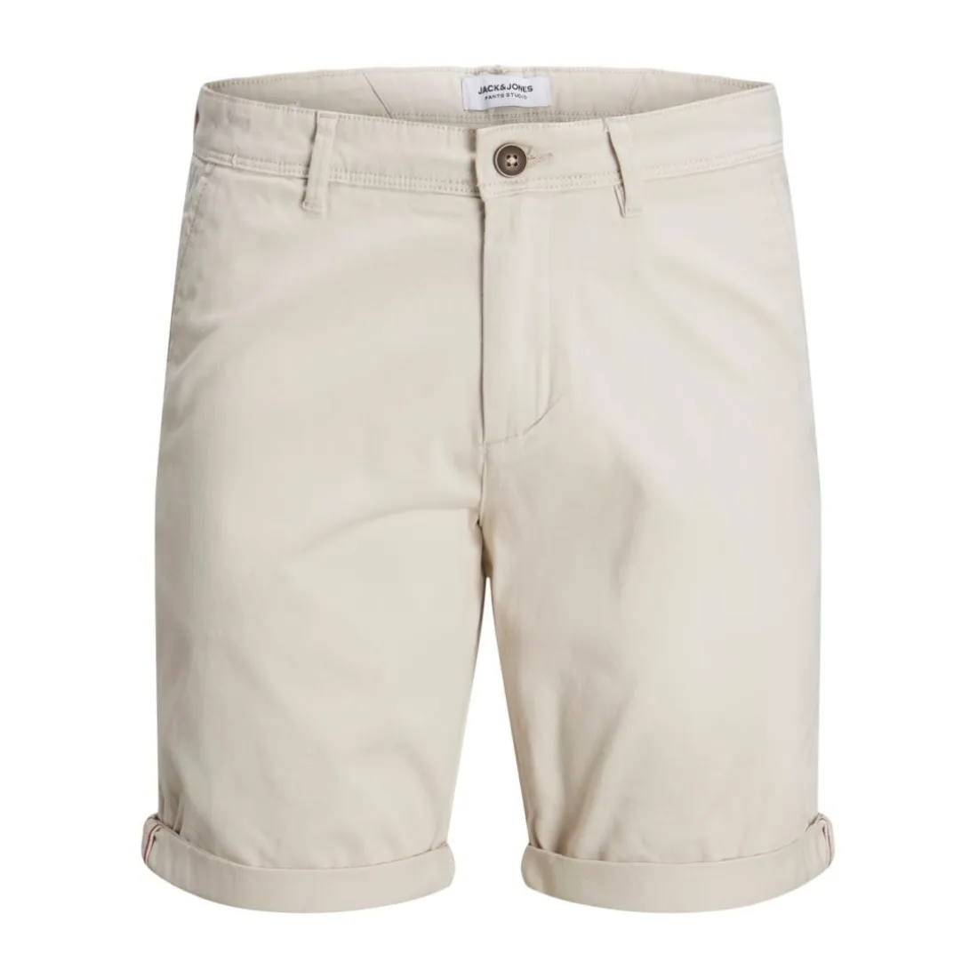 Short chino homme blanc cassé en coton