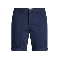 Short chino homme bleu marine en coton